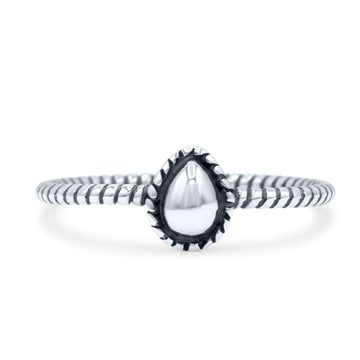 Delightful Stunning Twisted Rope Style Freshwater Pearl Fascinating Oxidized Statement Band Thumb Ring